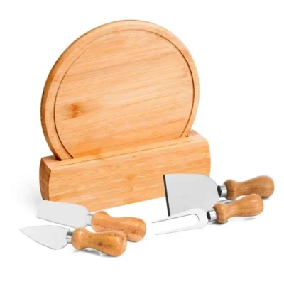Conjunto para Queijo em Bambu e Madeira e Inox Córdoba - 6 pçs