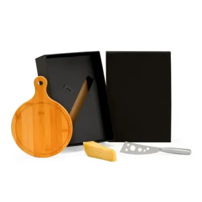 Kit para Queijo em Bambu e Inox - 2 pçs