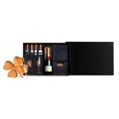 Kit Petisco e Champagne - 7 pçs - Não Acompanha Garrafa personalizada com logo