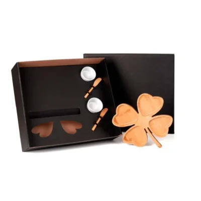 Kit Petisco em Bambu e Porcelana - 5pçs
