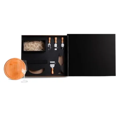 Kit Queijo e Champagne - 6 Kit com tábua