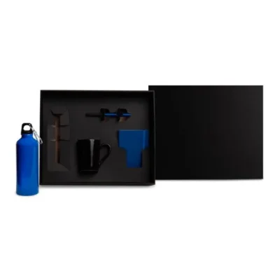 Kit Squeeze e Acessórios - Azul - 4 pçs personalizado com logo