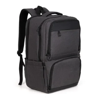 Mochila com Bolso Térmico em RPET - Cinza Escuro - 24 L personalizada com logo