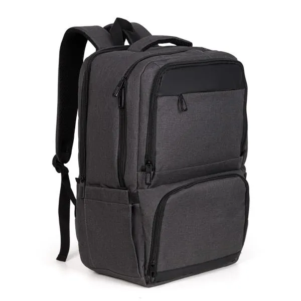 Mochila com Bolso Térmico em RPET - Cinza Escuro - 24 L personalizada com logo