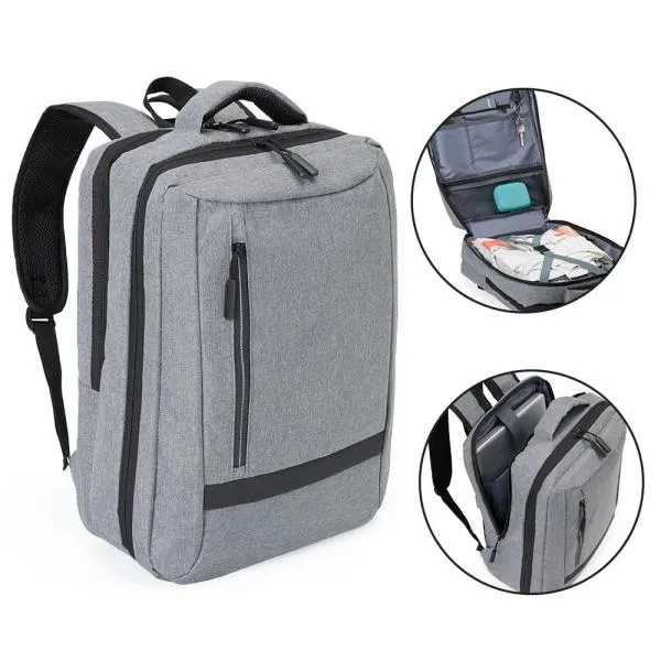 Mochila em Poliéster 300d - Melange Cinza - 18 L personalizada com logo