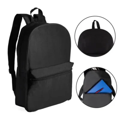 Mochila em Polyester 600d - 12 L - Preta personalizada com logo