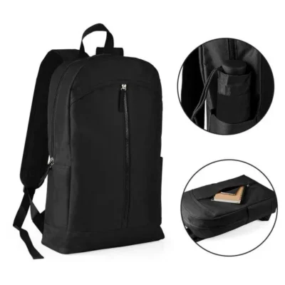 Mochila em Polyester 600d - 15 L - Preta personalizada com logo