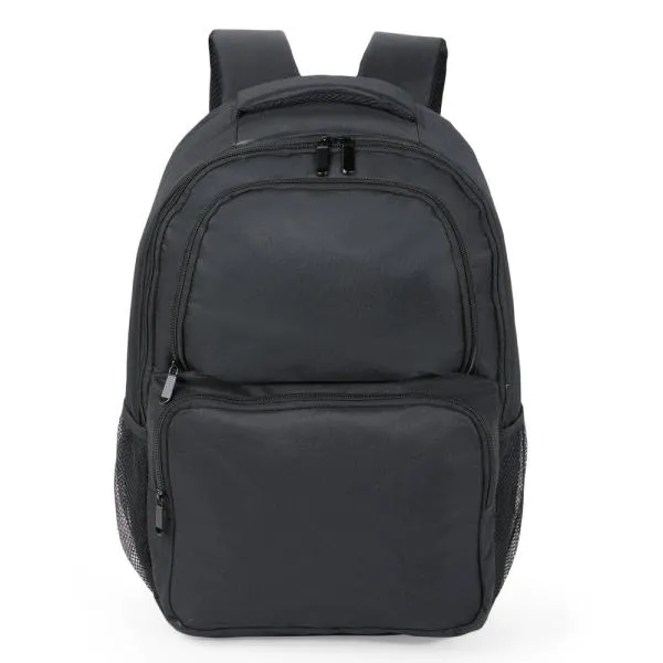 Mochila em Polyester 600d - 28 L - Preta personalizada com logo - imagem 3