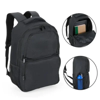 Mochila em Polyester 600d - 28 L - Preta personalizada com logo