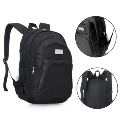 Mochila Preta em Polyester 1680d / 600d 18 L personalizada com logo