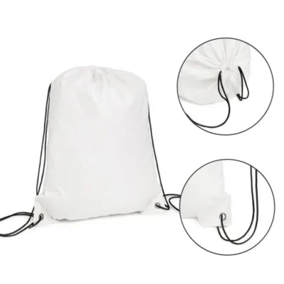 Mochila Sacola em Nylon 190d personalizada com logo