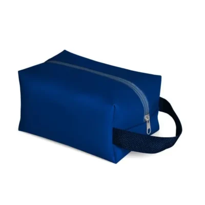 Necessaire com Alça em Material Sintético - Azul personalizada com logo