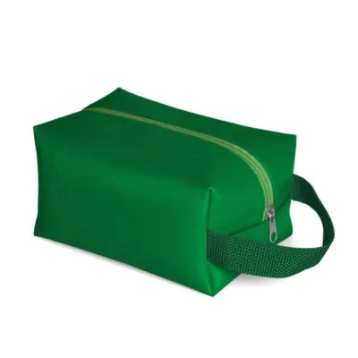 Necessaire com Alça em Material Sintético - Verde personalizada com logo