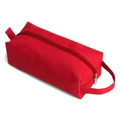 Necessaire em Nylon 600 com Alça - Vermelha personalizada com logo