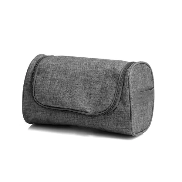 Necessaire em Poliester 300d com Gancho Melange Cinza personalizada com logo - imagem 2