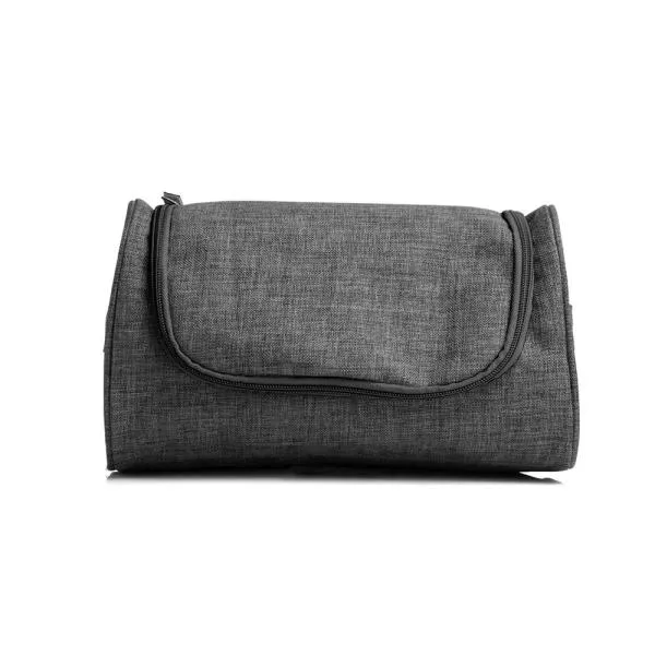 Necessaire em Poliester 300d com Gancho Melange Cinza personalizada com logo - imagem 3