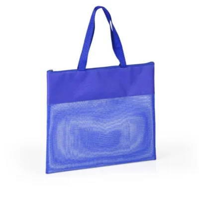Sacola de Mão em Nylon 600 e Tela Sanet - Azul personalizada com logo