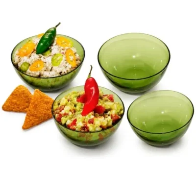 Tigelas em Vidro Verde - 4 pçs - 0,35L